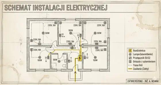 Schemat instalacji elektrycznej w domu - jak go czytać?